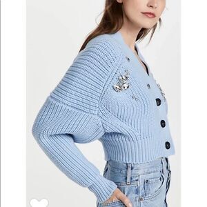 NWT No. 21 Cropped Pink Cardigan Medium